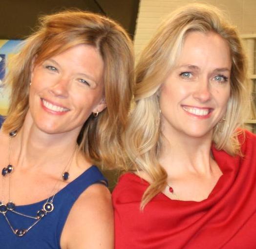 photo Julie Dunlap and Sara Stotts on set at KC Live 2015